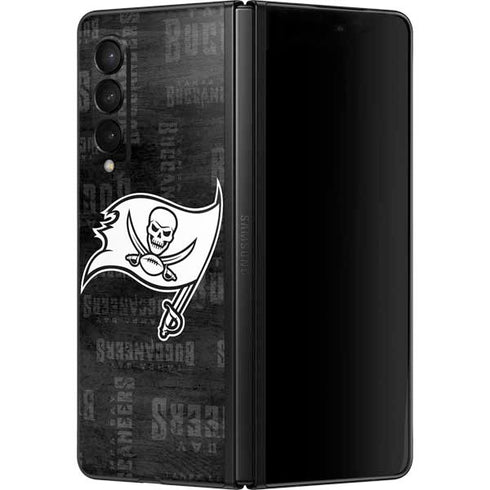 NFL Tampa Bay Buccaneers Black & White Galaxy Z Fold3 5G Skin